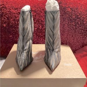 LAST PRICE DROP Authentic Christian Louboutin Mesh GIPSYBOOTIE Gipsy 100MM BNIB